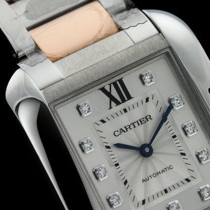 Cartier Tank Anglaise WT1000025 Steel and Rose Gold Watch with Box and Papers and Cartier Warranty, 2014 Unworn and Mint Condition