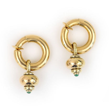 Vintage Gold Collar Necklace with Heart Pendant and Earrings