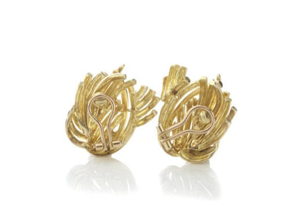 Tiffany and Co Vintage 18ct Yellow Gold Clip On Earrings