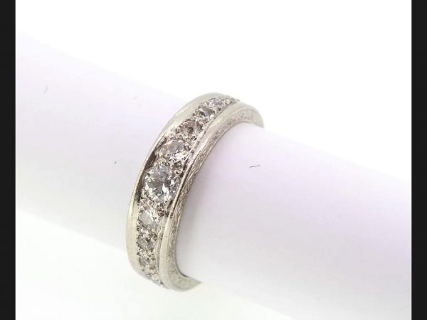 Vintage Diamond Eternity Ring, set in Platinum, Circa 1930's