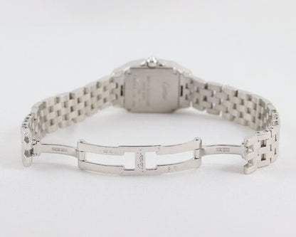 Cartier Ladies Santos Demoiselle Diamond 18ct White Gold Quartz Watch, 18ct white gold bracelet with a double-fold hidden 18ct white gold clasp, with Cartier Box and Cartier service papers dated 2018