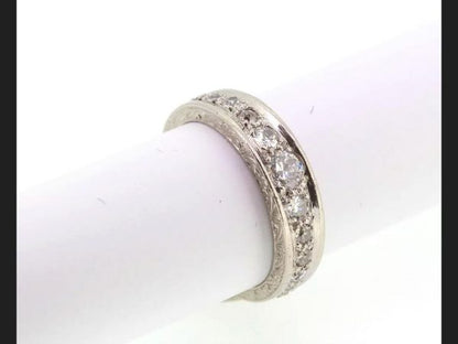 Vintage Diamond Eternity Ring, set in Platinum, Circa 1930's
