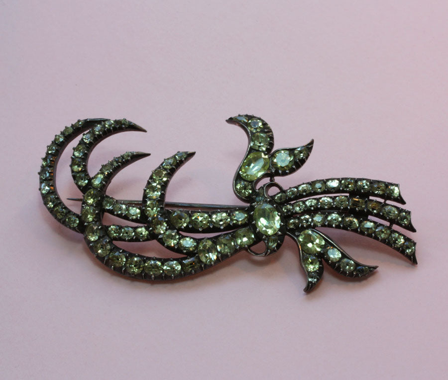 Antique Chrysoberyl Brooch