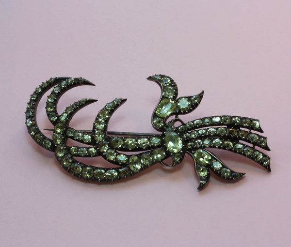 Antique Chrysoberyl Brooch