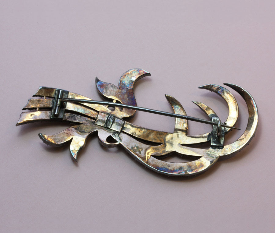 Antique Chrysoberyl Brooch