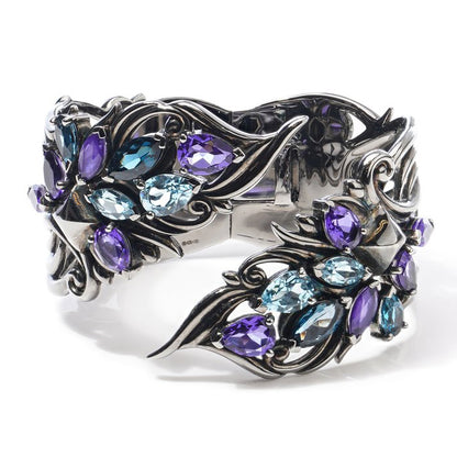 Stephen Webster Amethyst and Blue Topaz Cuff Bangle Bracelet