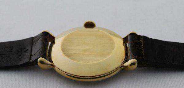 Vacheron Constantin Vintage 1950s Manual 18ct Yellow Gold Watch, on a Vacheron Constantin brown leather strap with gold buckle