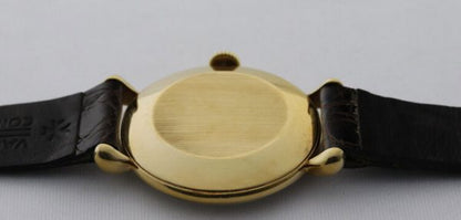 Vacheron Constantin Vintage 1950s Manual 18ct Yellow Gold Watch, on a Vacheron Constantin brown leather strap with gold buckle