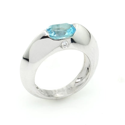 Piaget Blue Topaz and 18ct White Gold Ring
