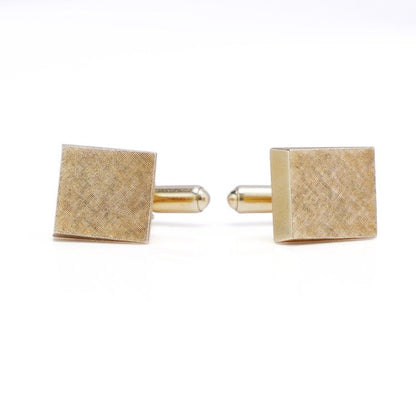 Vintage Tiffany and Co 14ct Yellow Gold Rectangular Cufflinks