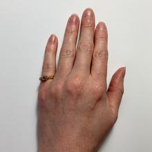 Old Cut Diamond Solitaire 18ct Gold Twisted Pinky Ring; 0.45 carat old mine-cut diamond collet set on a twisted 18ct yellow gold shank