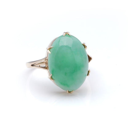Jade ring set in gold.