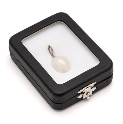 Early Victorian Antique Natural Blister Pearl Pendant with Diamonds