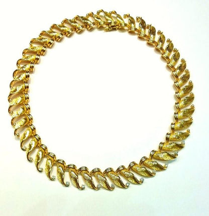 Vintage 18ct Yellow Gold and Diamond Collar Necklace, Circa 1950's