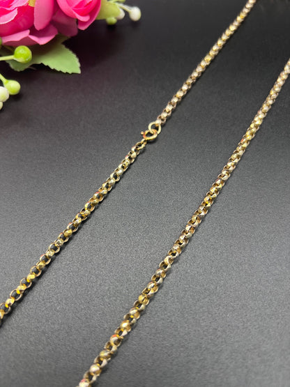 A yellow gold belcher link chain necklace