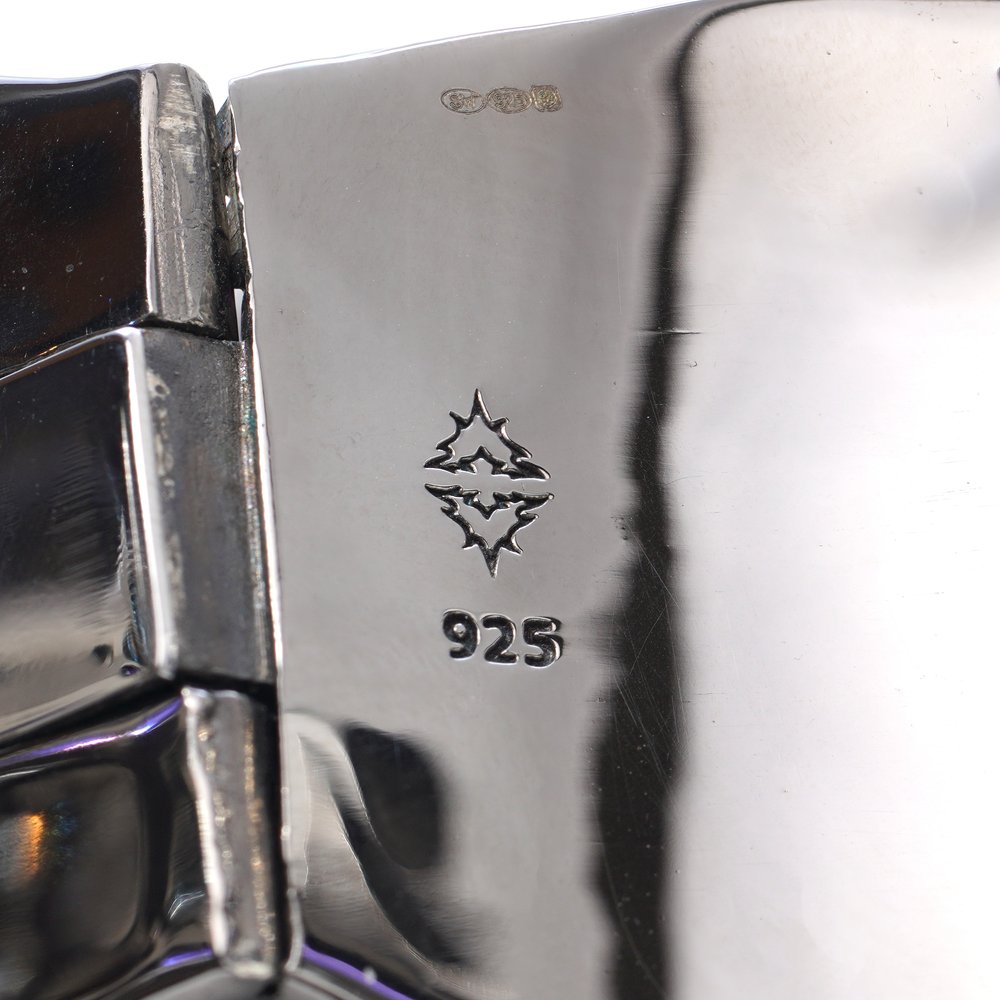 Stephen Webster Amethyst and Blue Topaz Silver Cuff Bangle Bracelet