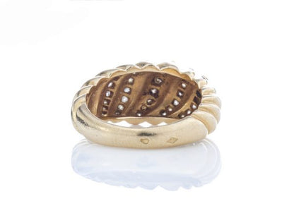 Cartier Vintage Diamond set 18ct Yellow Gold Ring, 0.78 carat total, Fully hallmarked Cartier Paris 750, with original box