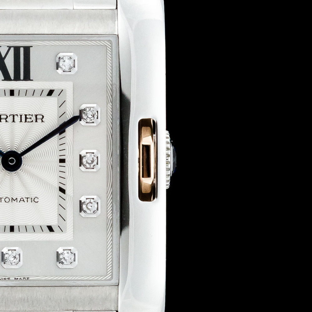 Cartier Tank Anglaise WT1000025 Steel and Rose Gold Watch with Box and Papers and Cartier Warranty, 2014 Unworn and Mint Condition