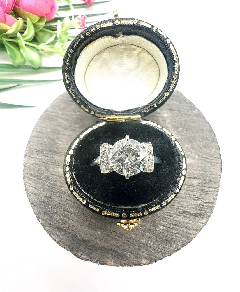 Antique Art Deco 1.20ct Diamond Solitaire Engagement Ring