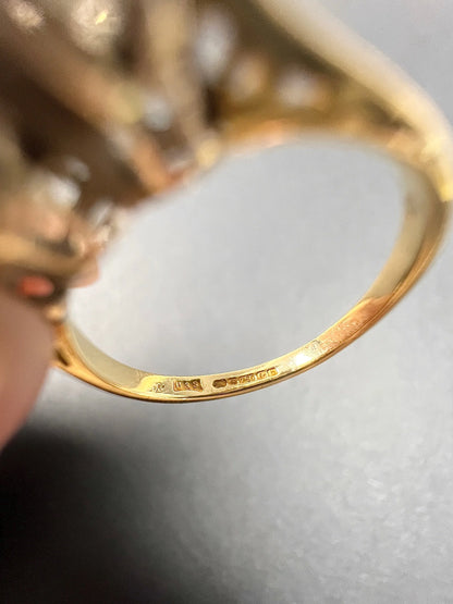 Preloved 18 ct Yellow Gold, 3 Stone Diamond Engagement Ring