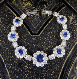 6cts Tanzanite and Diamond Cluster Bracelet