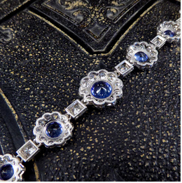 6cts Tanzanite and Diamond Cluster Bracelet