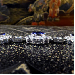 6cts Tanzanite and Diamond Cluster Bracelet