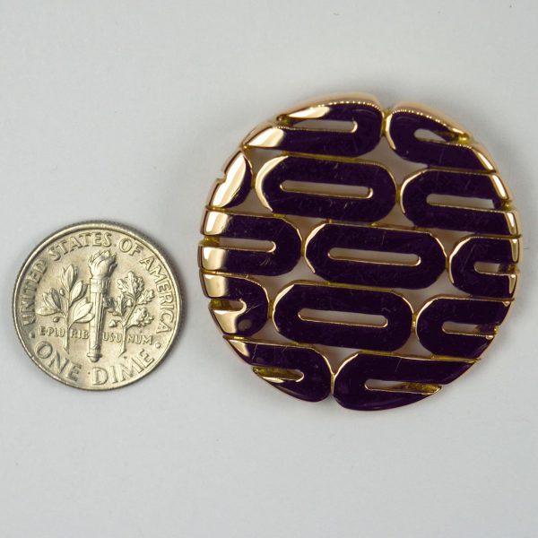 French Retro Oval Motif 18ct Rose Gold Pendant