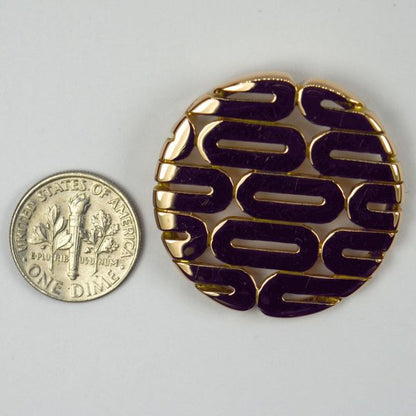 French Retro Oval Motif 18ct Rose Gold Pendant