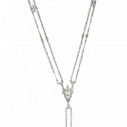 Antique Belle Epoque Diamond and Platinum Lorgnettes Pendant Necklace