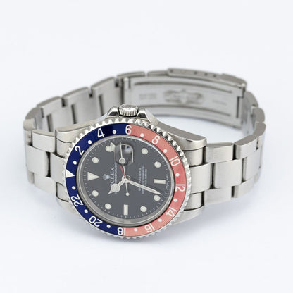 Vintage 2006 Rolex GMT Master II Pepsi Bezel 16710 Watch with original Rolex box and papers