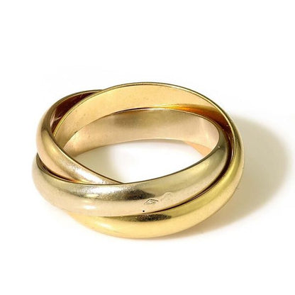 Les Must de Cartier 18ct Tri Colour Gold Trinity Band Ring