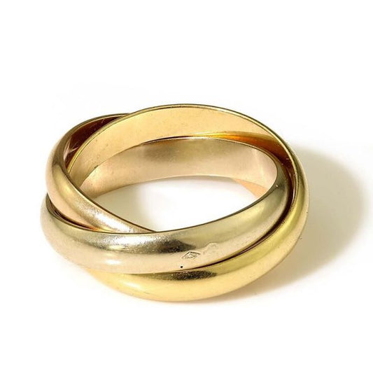 Les Must de Cartier 18ct Tri Colour Gold Trinity Band Ring