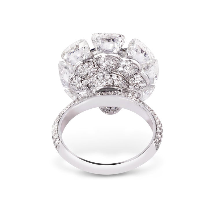 Cushion Cut Tanzanite and Diamond Cocktail Ring, 11.74ct total, 18ct Gold