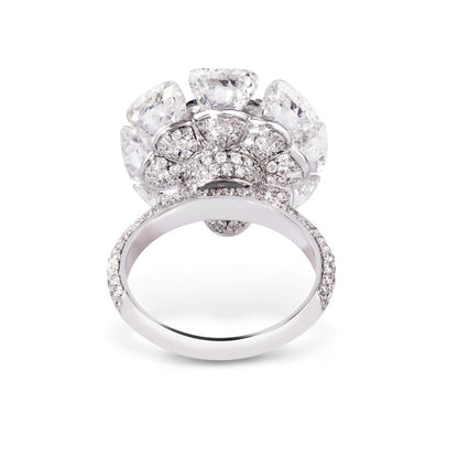 Cushion Cut Tanzanite and Diamond Cocktail Ring, 11.74ct total, 18ct Gold