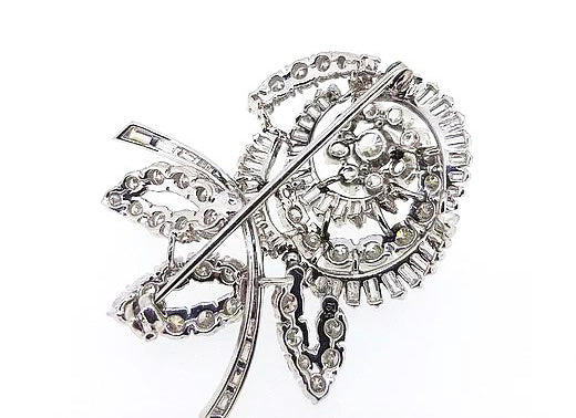 Vintage Diamond Floral Brooch, 7.00 carats, Circa 1960