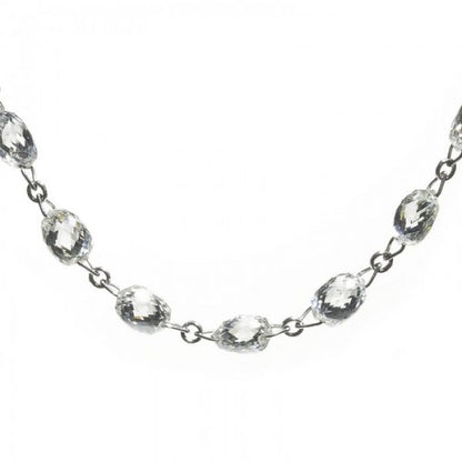 Briolette-Cut Diamond Set Long Chain Necklace, 36.83 carat total, in 18ct white gold, 76cm long