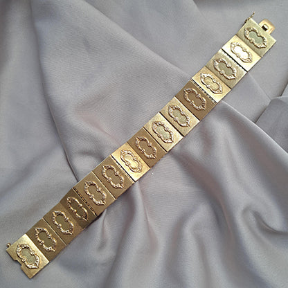 Brevatto 18ct Yellow Gold Panel Bracelet
