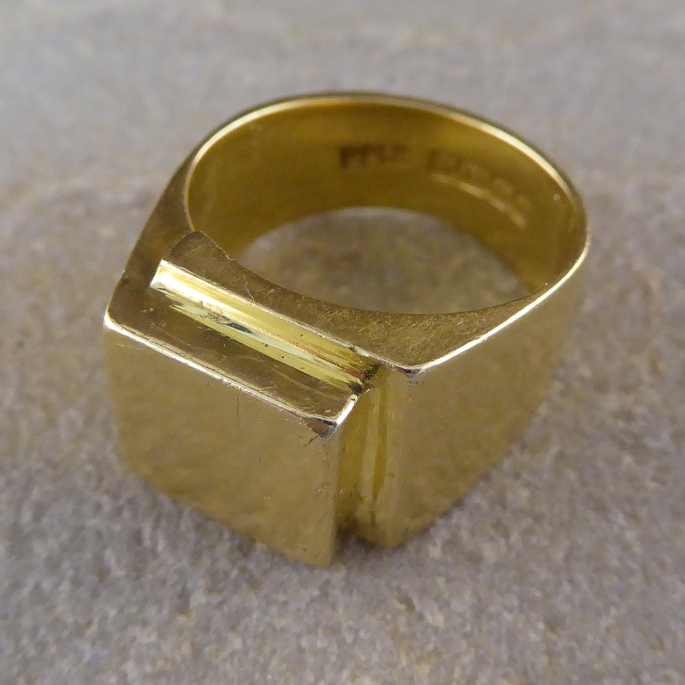 Vintage Gents Square Heavy Signet Ring