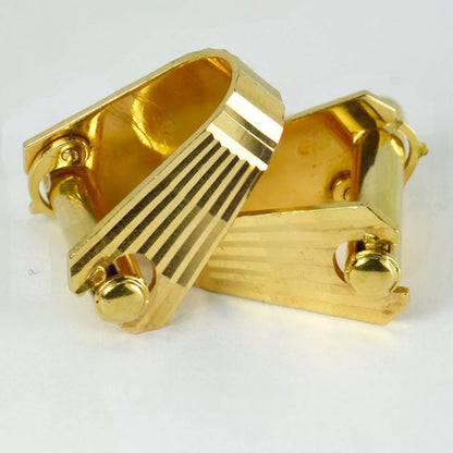 Mecan Elde French 18ct Yellow Gold Stirrup Cufflinks