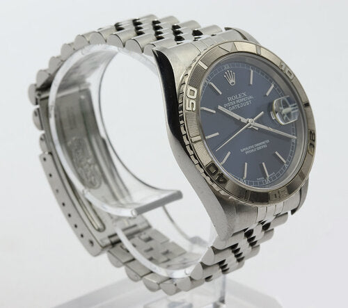Rolex Datejust Turn-O-Graph 16264 Stainless Steel Watch, Blue Dial
