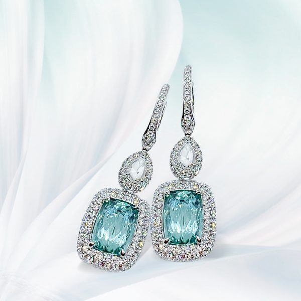 Blue diamond earrings