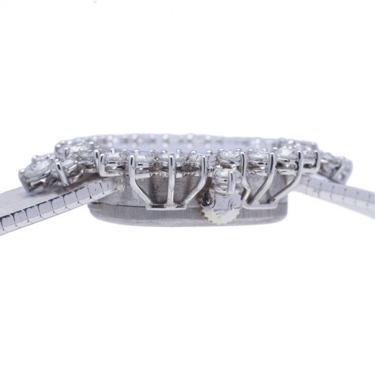 Movado Zenith 18ct White Gold Manual Watch with Diamond Bezel