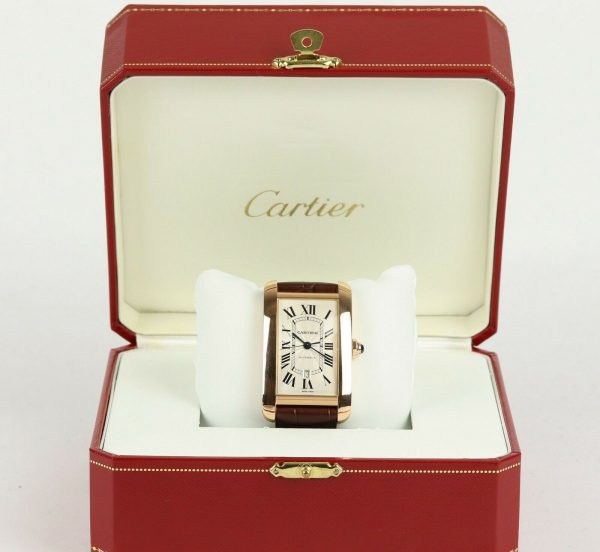 Cartier Tank Americaine XL Automatic 18ct Rose Gold Gents Watch