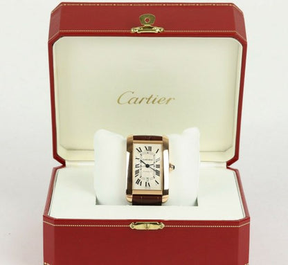 Cartier Tank Americaine XL Automatic 18ct Rose Gold Gents Watch