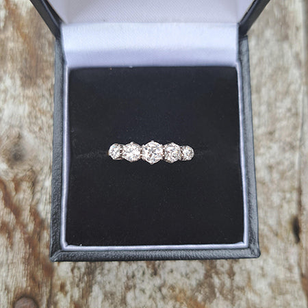Vintage 0.90ct Diamond Five Stone Ring