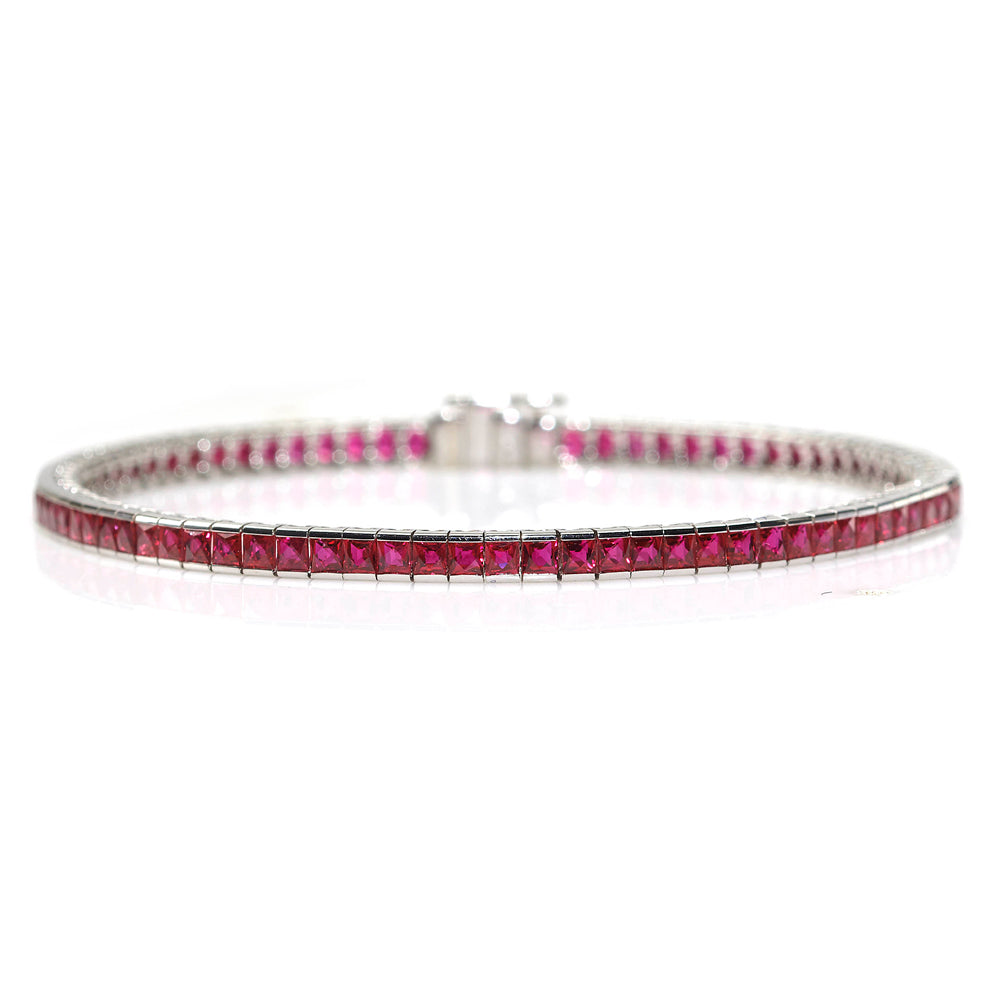 7.01ct Ruby Line Bracelet