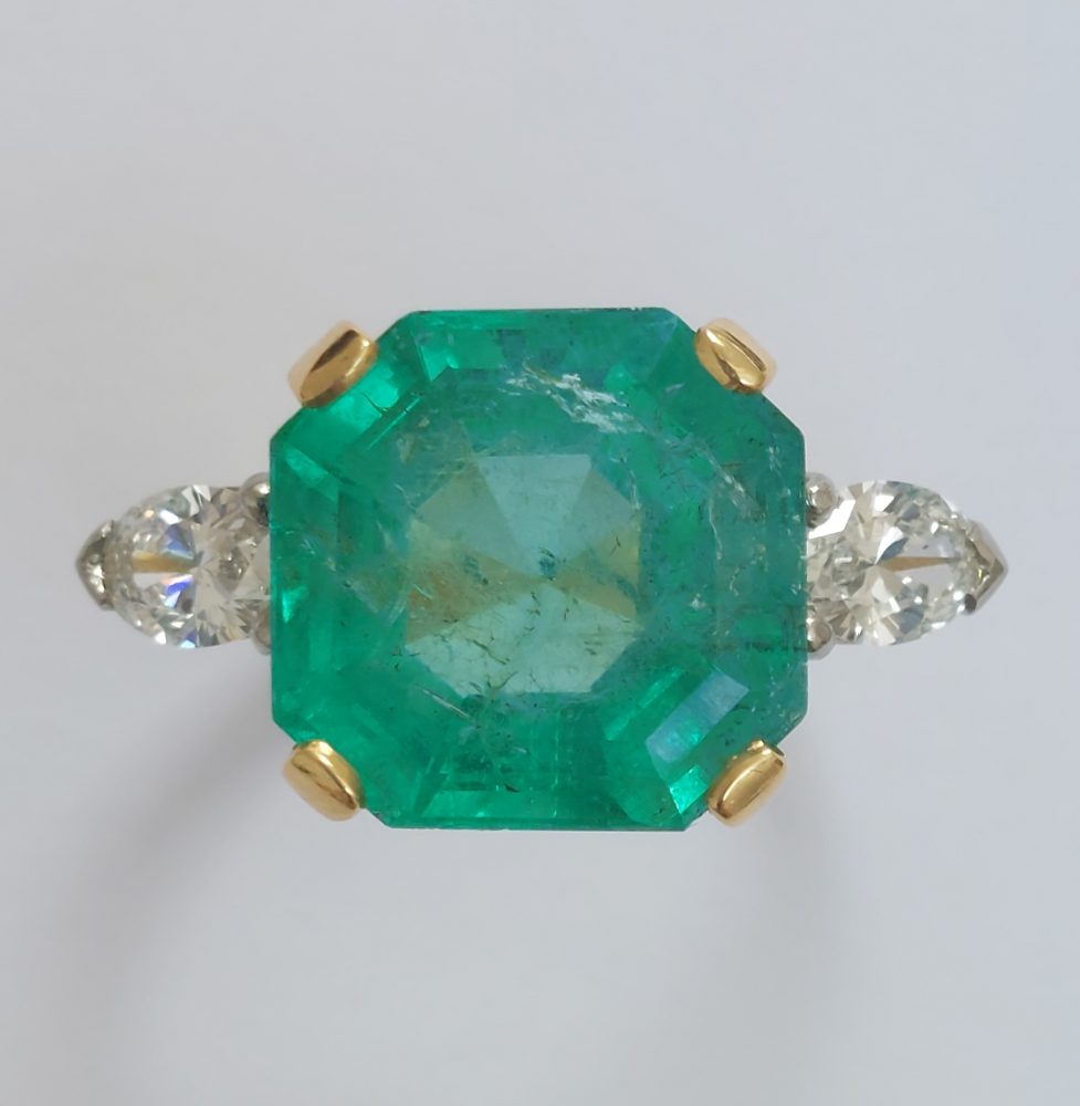 KEEP AS PRIVATE 7.10ct Colombian Emerald and Diamond Ring