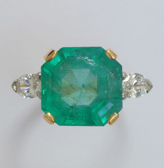 KEEP AS PRIVATE 7.10ct Colombian Emerald and Diamond Ring