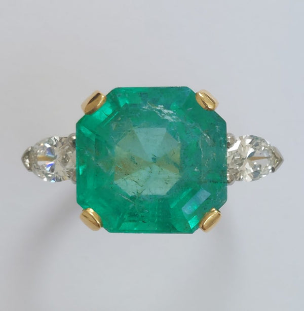 KEEP AS PRIVATE 7.10ct Colombian Emerald and Diamond Ring